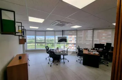 Sala comercial de 36m² mobiliada à venda no union work  centro metropolitano barra olímpica
