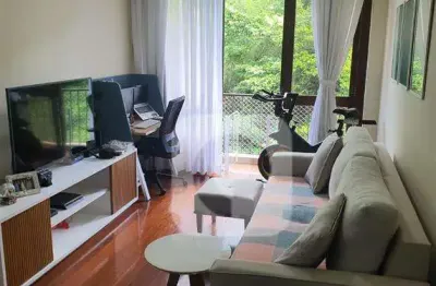 Lindo flat de quarto e sala mais dependência com vista para o cristo redentor na lagoa