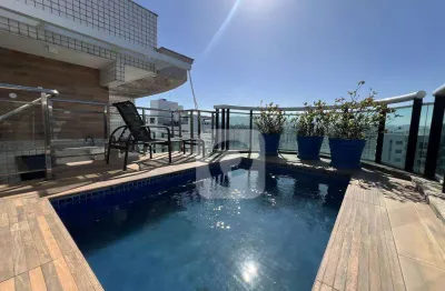 Cobertura duplex de 262m² com 4 quartos e 3 vagas à venda no península - barra da tijuca - rj