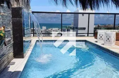 Cobertura com 5 dormitórios à venda, 312 m² por r$ 2.500.000,00 - tambaú - joão pessoa/pb