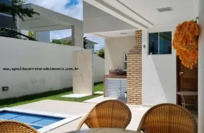 Casa em condomínio para venda em parnamirim, pium (distrito litoral), 3 dormitórios, 2 suítes, 4 banheiros, 4 vagas
