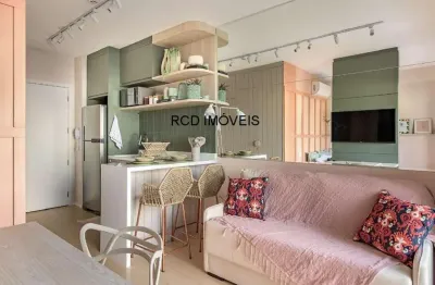 Apartamento flat 32m² para moradia ou investimento com porteira fechada, mobília e eletrodomésticos butantã