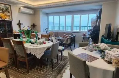 Apartamento à venda com vista total para o mar com 2 dormitórios à venda, 160 m² por r$ 2.120.000 - gonzaga - santos/sp