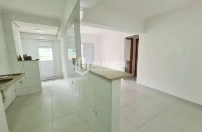 Ótimo apartamento tipo garden, dois dormitórios, sala com área externa privativa, 1 banheirco e 1 vaga de garagem  - josé menino - santos-sp