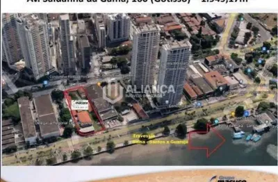 Terreno para alugar, 1949 m² por r$ 74.269,00/mês - ponta da praia - santos/sp