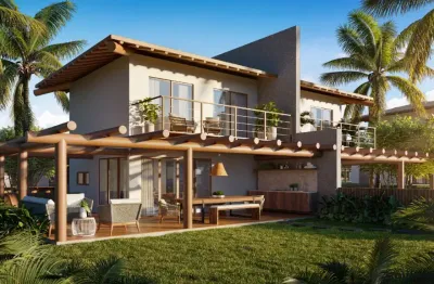 Casa 3/4 sendo 2 suites com garden e 2 vagas - alto da enseada praia do forte