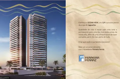 Ocean view - apartamento 3/4 sendo 1 suíte praia de jaguaribe
