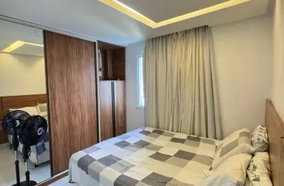 Colinas de piatã - apartamento 2/4 suite mobiliado- 65m2 sala ampliada com clube completo