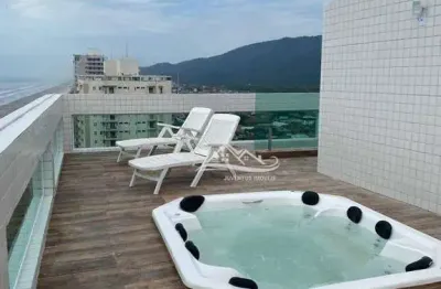 Cobertura com 4 dormitórios à venda, 240 m² por r$ 1.100.000 - balneário flórida - praia grande/sp