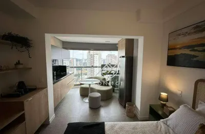 Apartamento com 1 dormitório para alugar, 32 m² por r$ 5.000,00/mês - brooklin - são paulo/sp