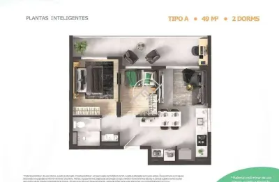 Apartamento com 2 dormitórios à venda, 49 m² por r$ 477.652 - morumbi - são paulo/sp