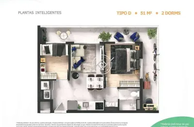 Apartamento com 2 dormitórios à venda, 51 m² por r$ 506.902 - morumbi - são paulo/sp