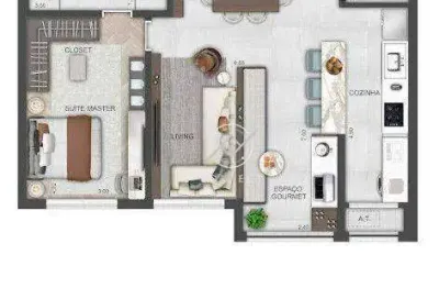 Apartamento com 2 dormitórios à venda, 70 m² por r$ 1.142.522,00 - brooklin - são paulo/sp