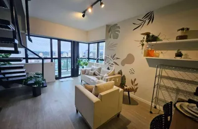 Apartamento duplex com 1 dormitório para alugar, 55 m² por r$ 6.200,00/mês - bethaville i - barueri/sp