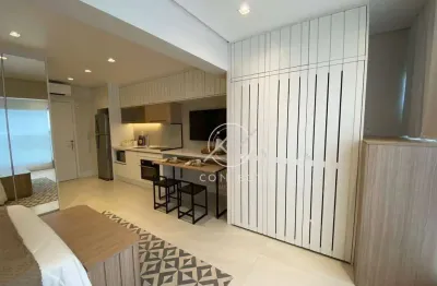 Apartamento com 1 dormitório (studio), mobiliado e equipado, à venda, 35 m² por r$ 850.000 - moema - são paulo/sp