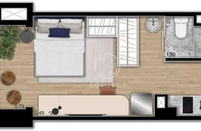 Apartamento com 1 dormitório à venda, 23 m² por r$ 599.000,00 - itaim bibi - são paulo/sp