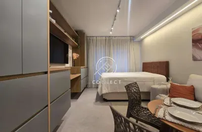 Apartamento com 1 dormitório para alugar, 24 m² por r$ 3.600,00/mês - brooklin - são paulo/sp
