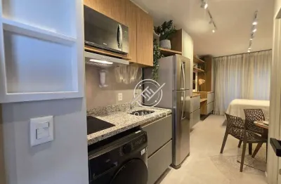 Apartamento com 1 dormitório para alugar, 24 m² por r$ 3.600,00/mês - brooklin - são paulo/sp