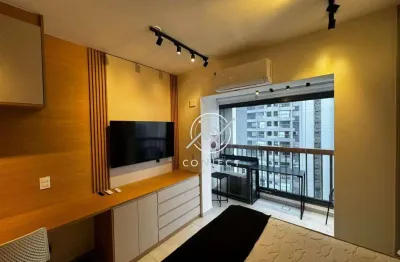 Apartamento com 1 dormitório para alugar, 26 m² por r$ 3.800,00/mês - brooklin - são paulo/sp