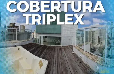 &#128081; cobertura triplex exclusiva na quadra do mar com amplo terraço