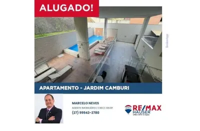 Apartamento para locação em jardim camburi com 2 quartos, suíte, todo montado com armários e sol da manhã