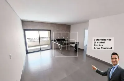 Apartamento à venda, lançamento, 3 dormitórios (1 suíte), área gourmet, piscina, 88m² - $880.000 – nova gardênia – atibaia/sp