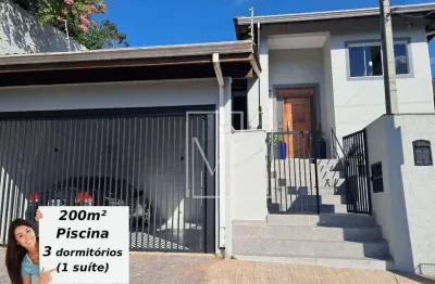 Casa à venda, 3 dormitórios (1 suíte), piscina, 280m² - $1.290.000 – retiro das fontes – atibaia/sp
