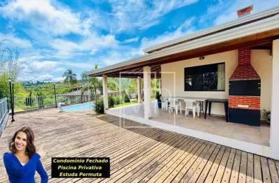 Casa térrea, condomínio fechado, 3 dormitórios (1 suíte), 133m² - $699.000 – rosário – atibaia/sp