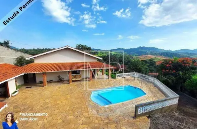 Chácara urbana, 6 dormitórios (2 suítes), piscina, 1.390m² - $1.200.000 – vale do rio cachoeira – piracaia/sp.