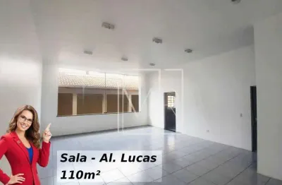 Sala comercial para locação, al. lucas, 110m², 2 banheiros - $5.000 – vila thais – atibaia/sp