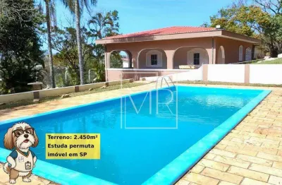Chácara à venda, 2 dormitórios, piscina, 2450m² - $640.000 – Maracanã – Atibaia/SP