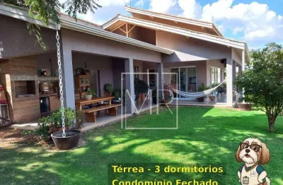 Casa térrea à venda, 3 suítes, 212 m² - $1.900.000 - condomínio pq das garças i - atibaia/sp