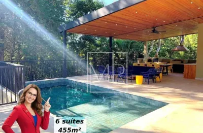 Casa mobiliada à venda, 6 suítes, piscina, condomínio fechado, 455m² - $4.200.000 – estância parque atibaia