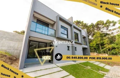 Sobrado com 3 quartos à venda, 129 m² por r$ 819.000 - santa cândida - curitiba/pr