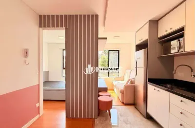 Apartamento com 1 quartos para alugar, 34 m² por r$ 2.072/mês - tingui - curitiba/pr