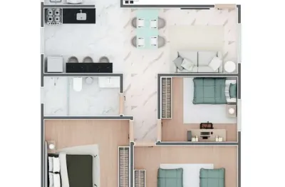 Apartamento com 3 quartos à venda na Rua das Alfazemas, Jardim das Flores, Ibirité