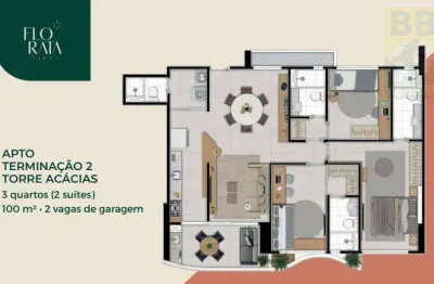 Apartamento para venda em natal, tirol, 3 dormitórios, 2 suítes, 4 banheiros, 2 vagas