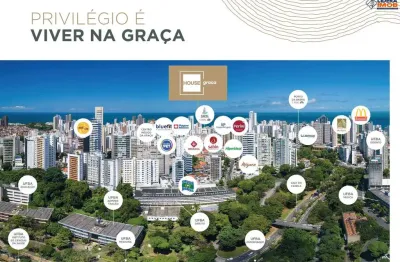 Apartamento residencial para venda no condomínio house graça, salvador 1 quarto, 1 sala, 1 banheiro, 1 vaga 32,00 m² área total.
