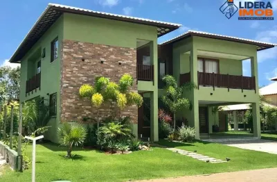 Casa na praia do forte, alto padrão, mobiliada, para venda, 6 suítes, área gourmet, condomínio ilha dos pássaros.