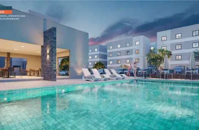 Apartamento residencial para venda em condominio fechado, papagaio, feira de santana, 2 dormitórios, 1 sala, 1 banheiro, 1 vaga, 41,39 m² área total.