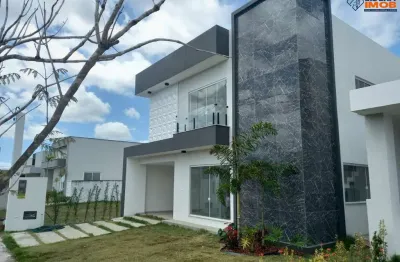 Casa residencial para venda, 4 suítes, 2 salas, 5 banheiros, 3 vagas de garagem, área total 195 m², em condomínio fechado, em camaçari.