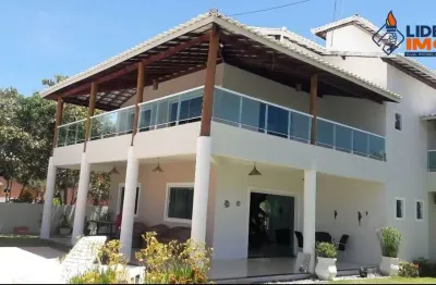 Casa em barra do jacuípe, 5 quartos, piscina, churrasqueira, varanda, para venda, no condomínio aldeias do jacuípe, em camaçari.