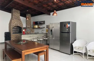 Casa duplex na santa mônica ii, 3 quartos, suíte, área gourmet, para venda, no condomínio vila di nápoli, em feira de santana