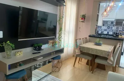 Apartamento à venda, sala para 2 ambientes, integrada a cozinha, 02 dormitórios, completo de armári