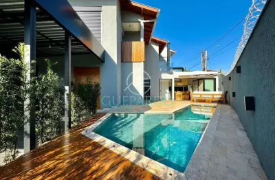 Sobrado a venda  – porteira fechada, piscina aquecida, área gourmet e adega, próxima à barragem do