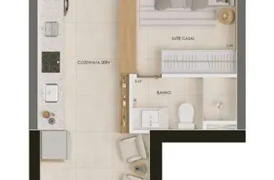 Apartamento com 1 quarto à venda na avenida mutirão, 16, setor marista, goiânia por r$ 605.549