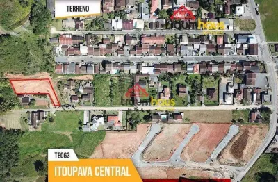 Terreno à venda, 1232 m² por r$ 600.000,00 - itoupava central - blumenau/sc