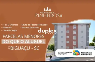 Apartamento 2 dormitórios no janaína em biguaçu, entrada em 36x