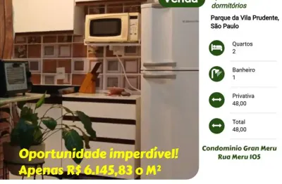 Apartamento 2 dormitórios para venda em são paulo, parque da vila prudente, 2 dormitórios, 1 banheiro