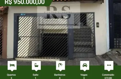 Sobrado para venda em são paulo, vila lúcia, 3 dormitórios, 1 suíte, 4 banheiros, 3 vagas